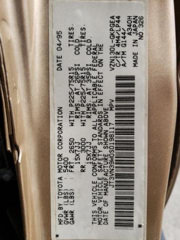 JT3VN39W0S0198117 - 1995 TOYOTA 4RUNNER VN39 SR5 金色 照片 13