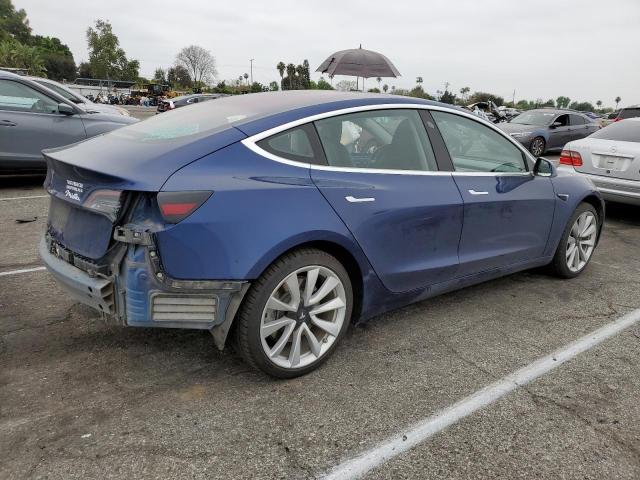 5YJ3E1EA9JF013743 - 2018 TESLA MODEL 3 BLUE photo 3