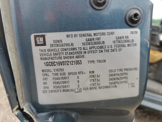 1GCEC19V07Z121053 - 2007 CHEVROLET SILVERADO C1500 CLASSIC Mavi foto 12