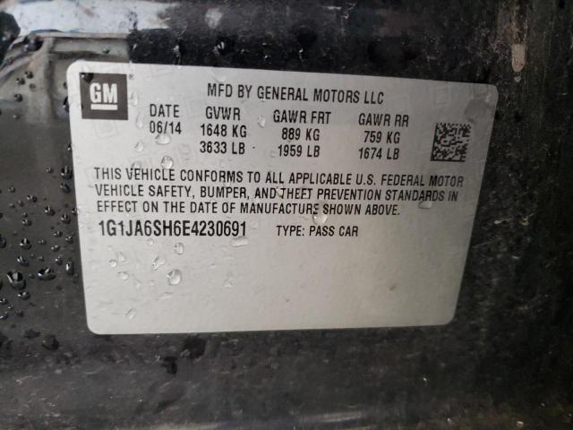 1G1JA6SH6E4230691 - 2014 CHEVROLET SONIC LS BLACK photo 13