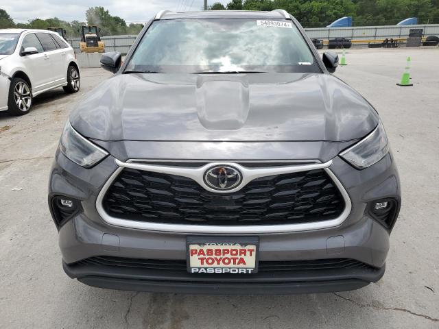 5TDGZRBH8NS193451 - 2022 TOYOTA HIGHLANDER XLE GRAY photo 5