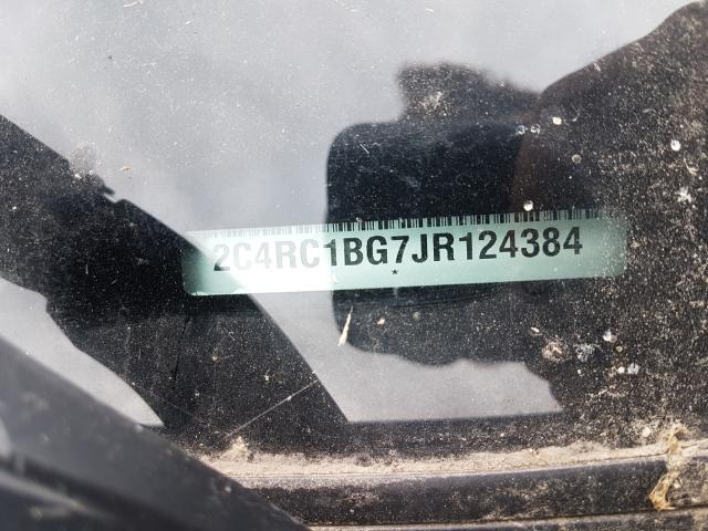 2C4RC1BG7JR124384 - 2018 CHRYSLER PACIFICA TOURING L Սև լուսանկար 10