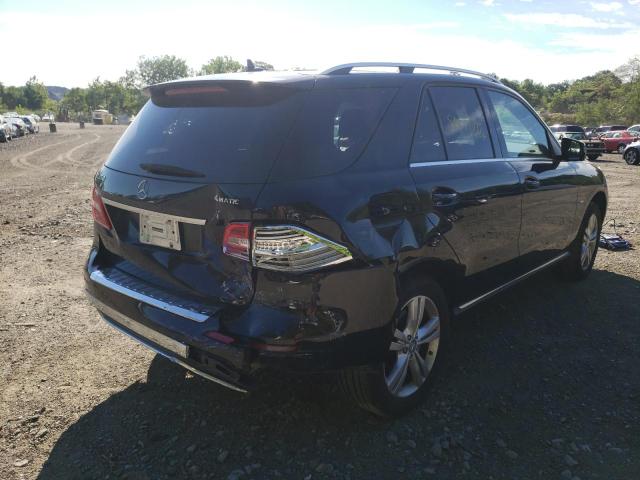 4JGDA5HB0CA008949 - 2012 MERCEDES-BENZ ML 350 4MATIC BLACK photo 4