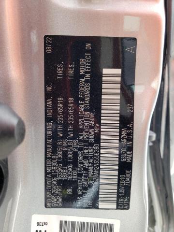 5TDGZRAH2NS556280 - 2022 TOYOTA HIGHLANDER XLE Boz foto 12