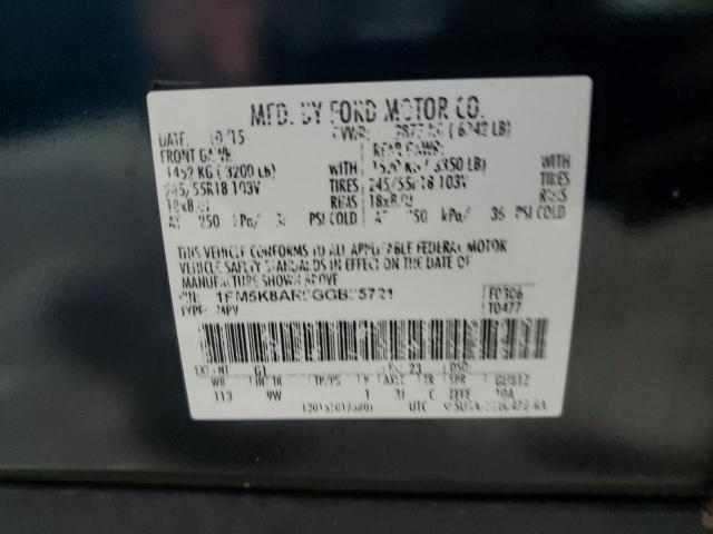 1FM5K8AR6GGB35721 - 2016 FORD EXPLORER POLICE INTERCEPTOR Qara foto 14