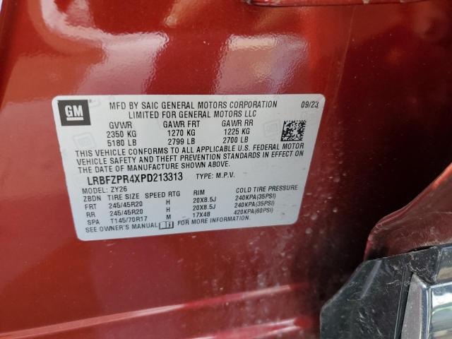 LRBFZPR4XPD213313 - 2023 BUICK ENVISION ESSENCE Kırmızı fotoğraf 13