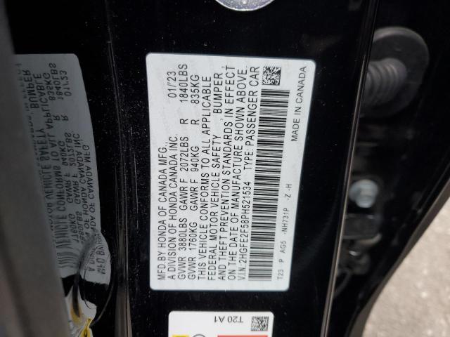 2HGFE2F58PH521534 - 2023 HONDA CIVIC SPORT 黑色 照片 13