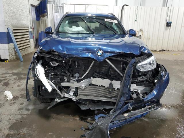 5UXTY9C09M9D87284 - 2021 BMW X3 XDRIVEM40I BLUE photo 5
