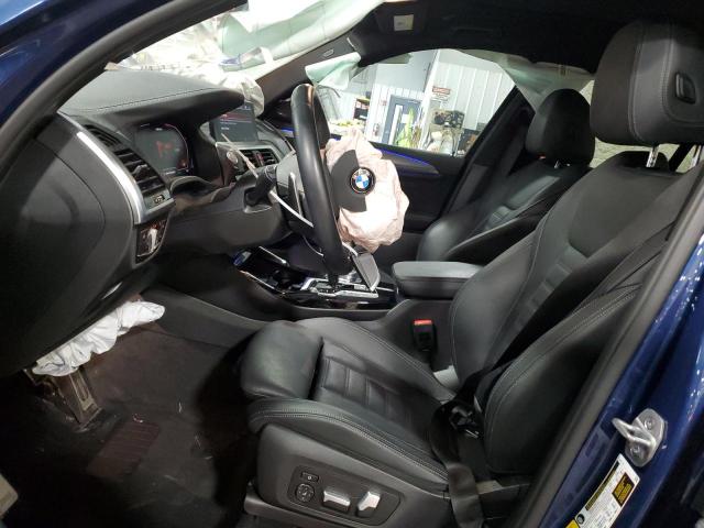 5UXTY9C09M9D87284 - 2021 BMW X3 XDRIVEM40I BLUE photo 7