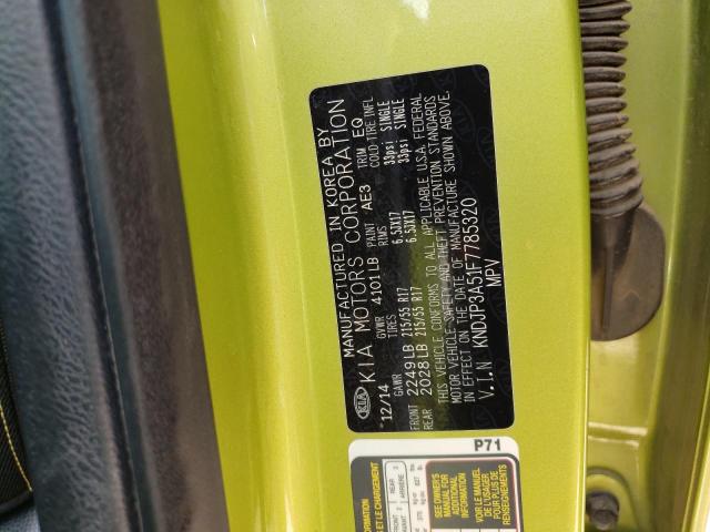 KNDJP3A51F7785320 - 2015 KIA SOUL + GREEN photo 12