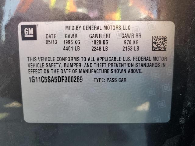 1G11C5SA5DF300269 - 2013 CHEVROLET MALIBU 1LT GRAY photo 12