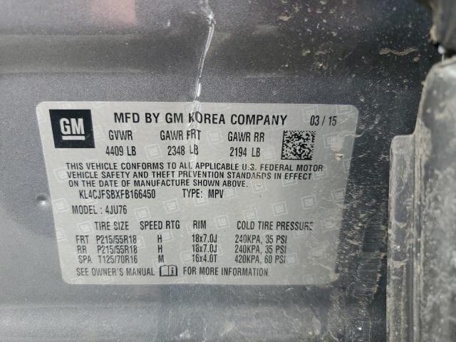 KL4CJFSBXFB166450 - 2015 BUICK ENCORE CONVENIENCE 蓝色 照片 12