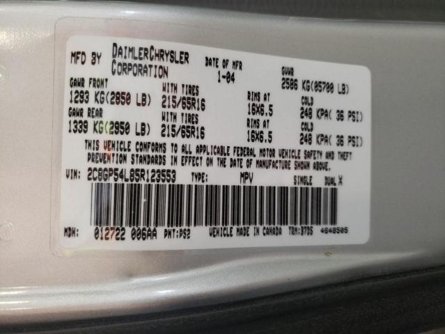 2C8GP54L85R123553 - 2005 CHRYSLER TOWN & COU TOURING 银色 照片 13