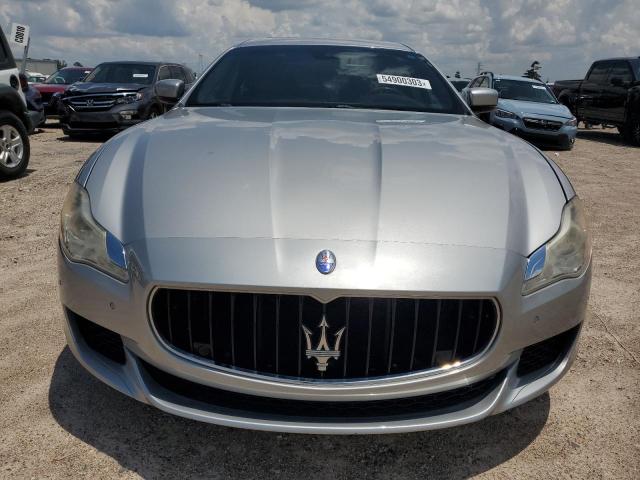 ZAM56RRAXE1078612 - 2014 MASERATI QUATTROPOR S SILVER photo 5