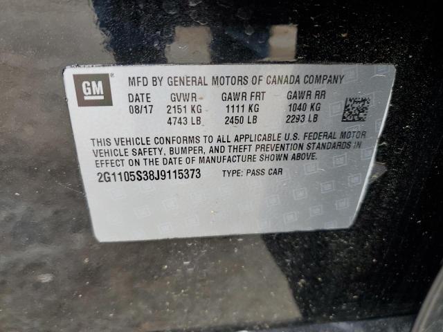 2G1105S38J9115373 - 2018 CHEVROLET IMPALA LT 黑色 照片 13