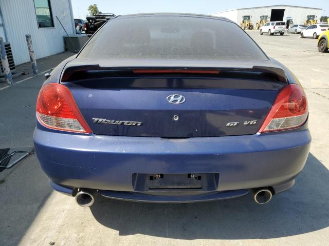 KMHHN65FX6U225186 - 2006 HYUNDAI TIBURON GT BLUE photo 6