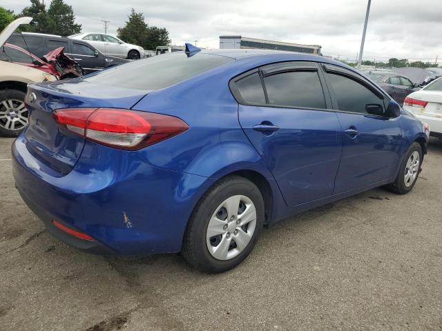 3KPFK4A74JE242886 - 2018 KIA FORTE LX BLUE photo 3