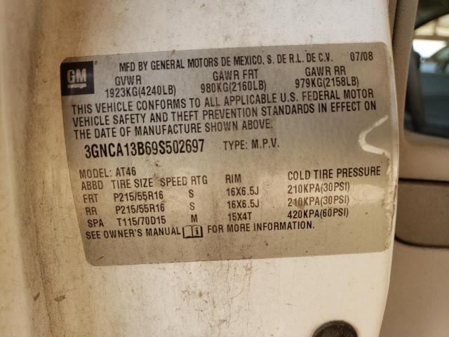 3GNCA13B69S502697 - 2009 CHEVROLET HHR LS 白色 照片 12