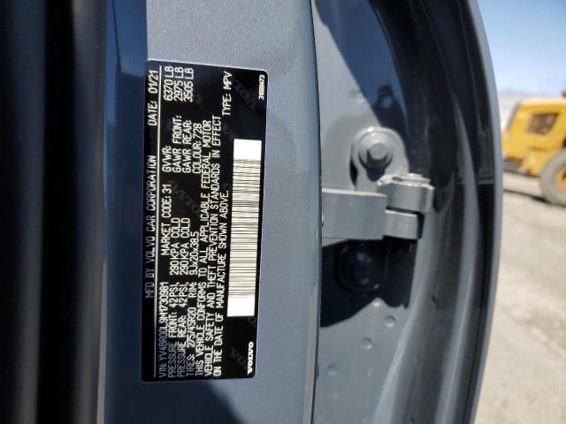 YV4BR00L9M1730981 - 2021 VOLVO XC90 T8 RECHARGE INSCRIPTION CHARCOAL photo 12