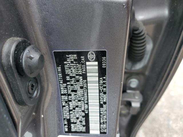 4T1BF1FK6HU273076 - 2017 TOYOTA CAMRY LE GRAY photo 12