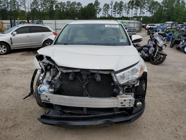 5TDJKRFH7ES056103 - 2014 TOYOTA HIGHLANDER XLE WHITE photo 5