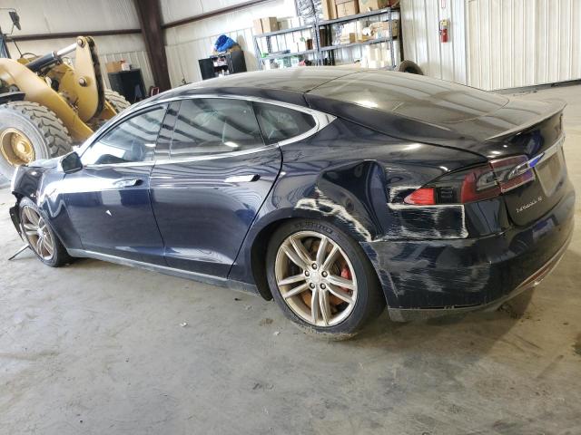 5YJSA1H14EFP48946 - 2014 TESLA MODEL S BLUE photo 2