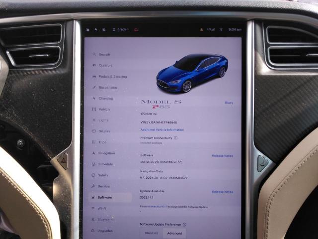 5YJSA1H14EFP48946 - 2014 TESLA MODEL S BLUE photo 9