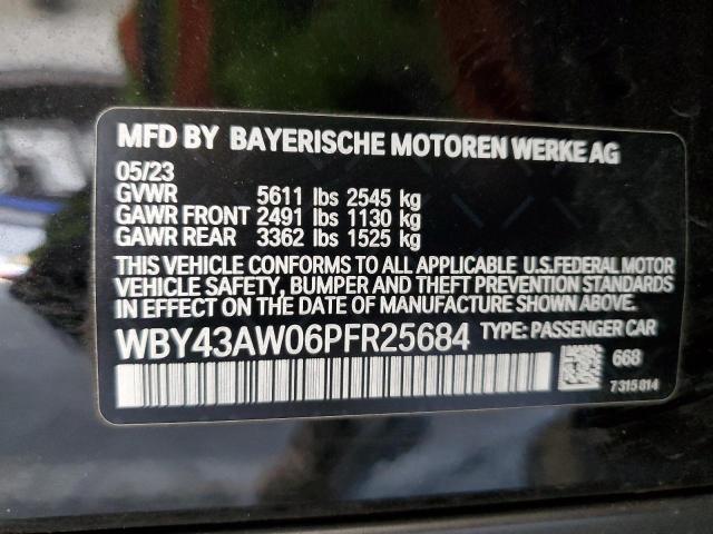 WBY43AW06PFR25684 - 2023 BMW I4 EDRIVE 35 BLACK photo 12