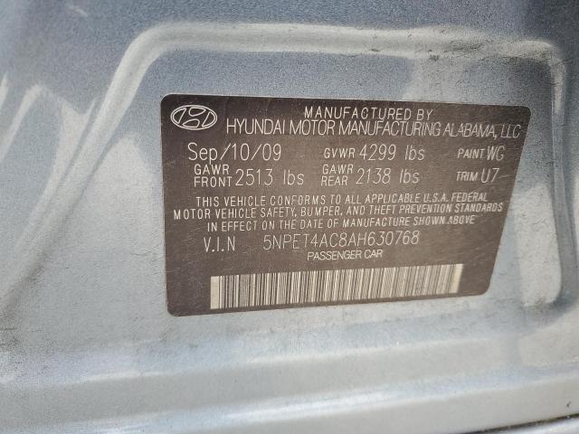 5NPET4AC8AH630768 - 2010 HYUNDAI SONATA GLS BLUE photo 12