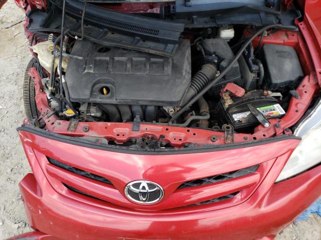 2T1BU4EE2CC788489 - 2012 TOYOTA CAROLA BASE RED photo 11