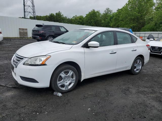 3N1AB7AP8FL674088 - 2015 NISSAN SENTRA S WHITE photo 1