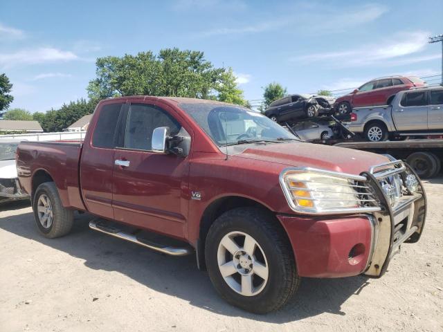 1N6AA06B44N542542 - 2004 NISSAN TITAN XE BURGUNDY photo 4