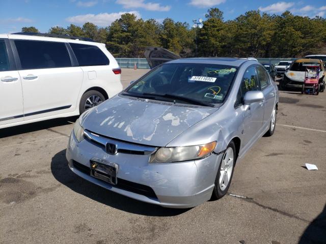 1HGFA16857L005540 - 2007 HONDA CIVIC EX SILVER photo 2