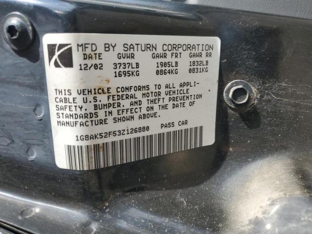 1G8AK52F53Z126880 - 2003 SATURN ION LEVEL 3 BLUE photo 12