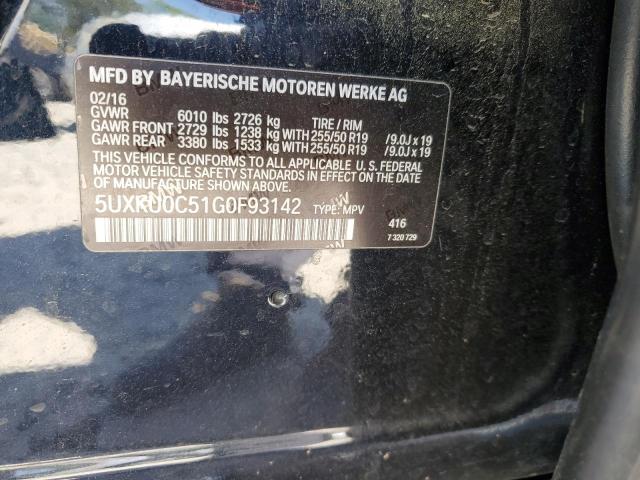 5UXKU0C51G0F93142 - 2016 BMW X6 SDRIVE35I BLACK photo 13