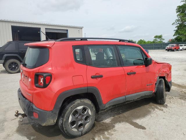ZACCJBATXFPC30615 - 2015 JEEP RENEGADE SPORT RED photo 3