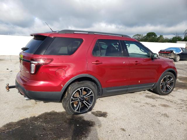 1FM5K8GT1FGB71219 - 2015 FORD EXPLORER SPORT RED photo 3
