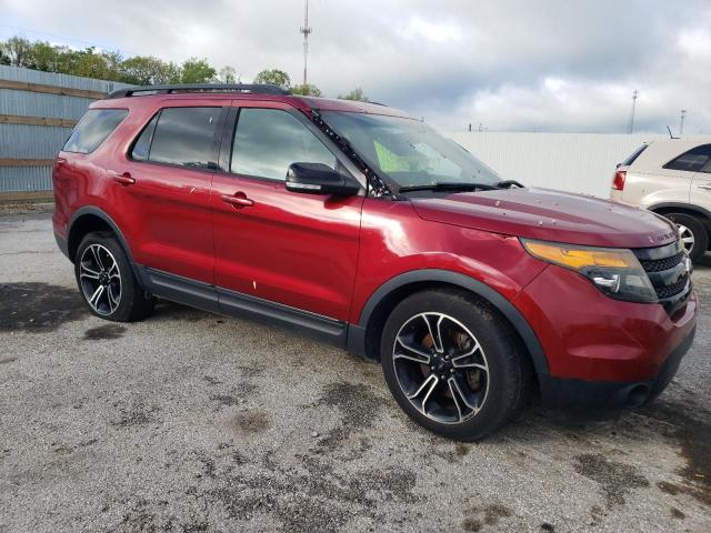 1FM5K8GT1FGB71219 - 2015 FORD EXPLORER SPORT RED photo 4