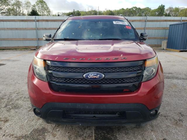 1FM5K8GT1FGB71219 - 2015 FORD EXPLORER SPORT RED photo 5