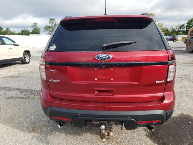 1FM5K8GT1FGB71219 - 2015 FORD EXPLORER SPORT RED photo 6