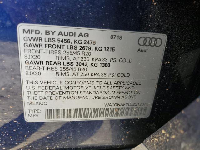 WA1CNAFY6J2212872 - 2018 AUDI Q5 PRESTIGE Mavi foto 12