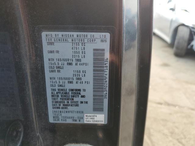 3N63M0ZN9FK718936 - 2015 CHEVROLET CITY EXPRE LT 蓝色 照片 13