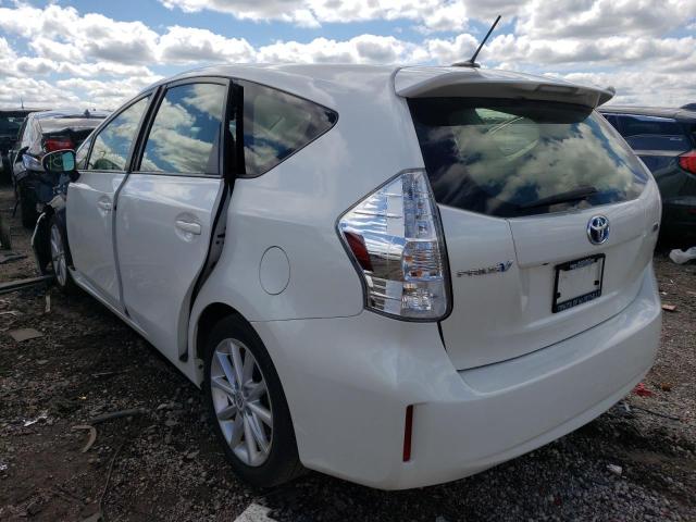 JTDZN3EU3C3170247 - 2012 TOYOTA PRIUS V WHITE photo 3