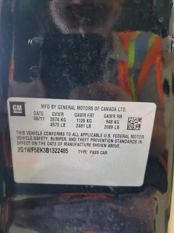 2G1WF5EK3B1322485 - 2011 CHEVROLET IMPALA LS Qara foto 13