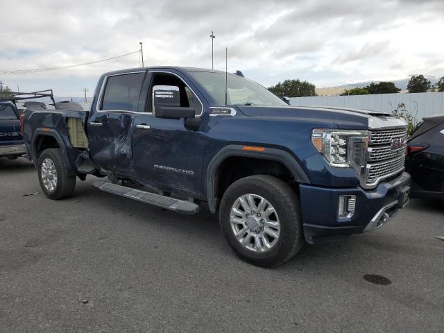 1GT49RE75MF128030 - 2021 GMC SIERRA K2500 DENALI BLUE photo 4