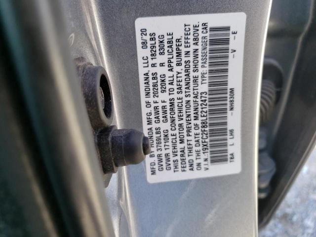 19XFC2F88LE212473 - 2020 HONDA CIVIC SPORT 灰色 照片 12