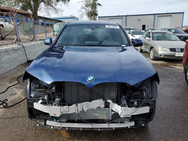 5UX53DP02N9N05534 - 2022 BMW X3 XDRIVE30I BLUE photo 5