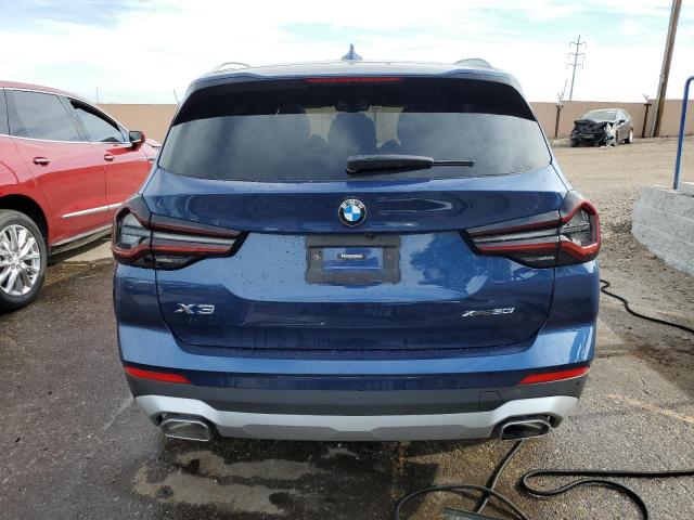 5UX53DP02N9N05534 - 2022 BMW X3 XDRIVE30I BLUE photo 6