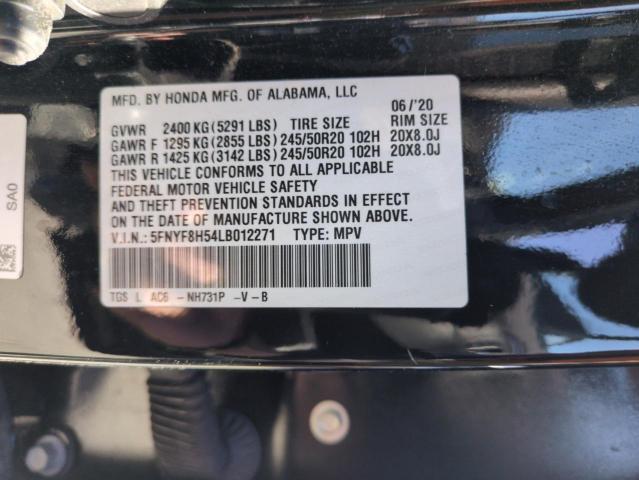 5FNYF8H54LB012271 - 2020 HONDA PASSPORT EXL Siyah fotoğraf 13
