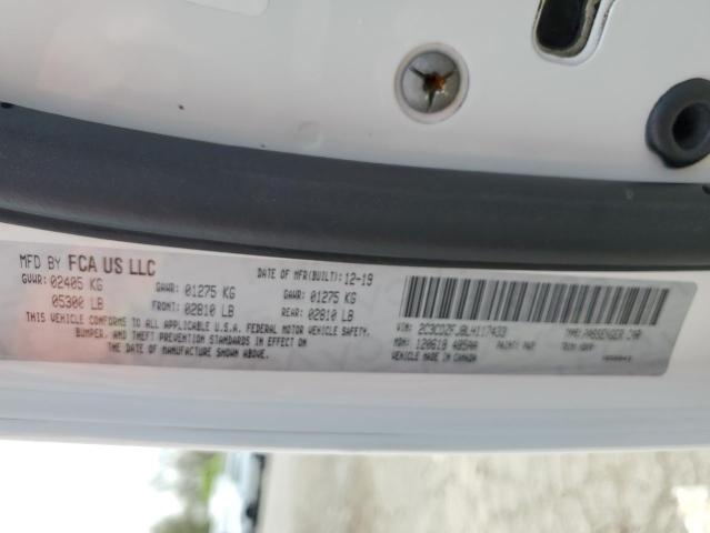 2C3CDZFJ8LH117433 - 2020 DODGE CHALLENGER R/T SCAT PACK WHITE photo 12